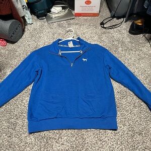 Pink Victoria’s Secret 1/4 zip sweatshirt XS